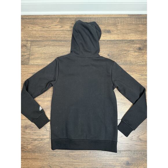 adidas Women's Navy Multicolor Logo Graphic Fleece Hoodie Sweatshirt Sz XS NWT - Picture 4 of 4